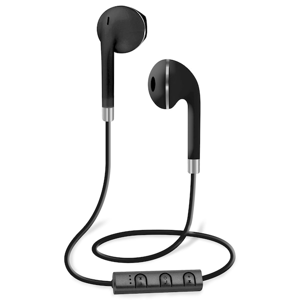 Sentry Deluxe Bluetooth Earbud w/ Inline Mic & Pouch, Black Earbud